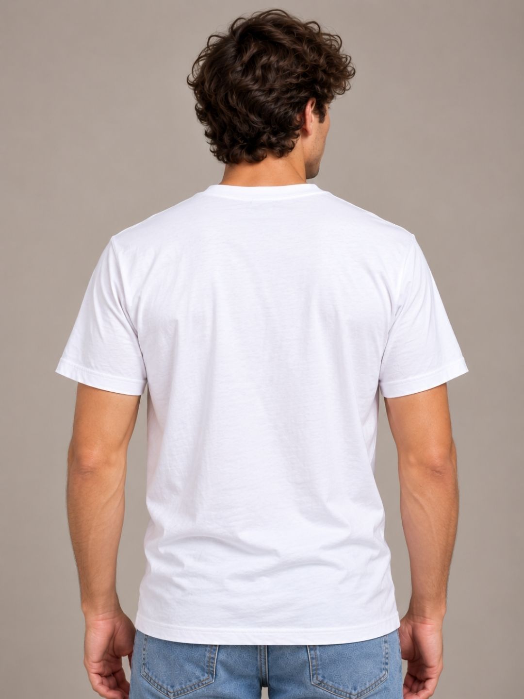 Some Call It Laziness, I Call It Deep Thought white t-shirt by Offbeat, back view