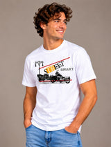 Street Smart white t-shirt by Offbeat, left side
