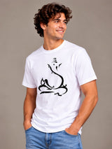 Sitting Ganesha white t-shirt by Offbeat, left side