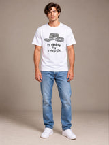 My Thinking Cap Is Always On white t-shirt by Offbeat, worn by a model