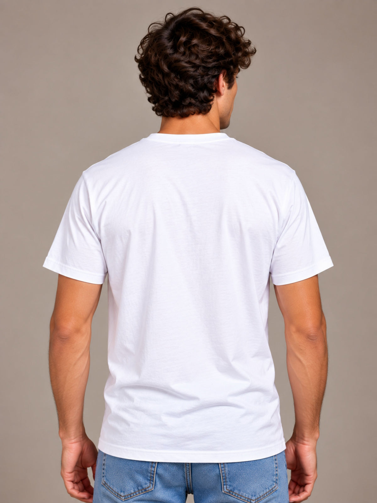 City Of Lakes Udaipur white t-shirt by Offbeat, back view