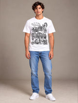 City Of Lakes Udaipur white t-shirt by Offbeat, worn by a model