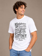 City of Dreams Mumbai white t-shirt by Offbeat, left side