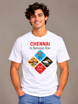 Chennai Is Famous For white t-shirt by Offbeat, front view