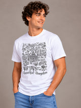 Beautiful Bangalore white t-shirt by Offbeat, left side