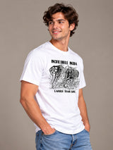 Incredible India white t-shirt by Offbeat, right side