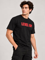 OFFBEAT Level up - Black t-shirt, right view
