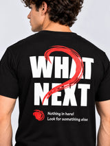 OFFBEAT Look at me what next - Black t-shirt, back focused view
