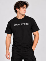 OFFBEAT Look at me what next - Black t-shirt, front view