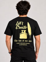 OFFBEAT The Artist, Lets Create - Black t-shirt, back view