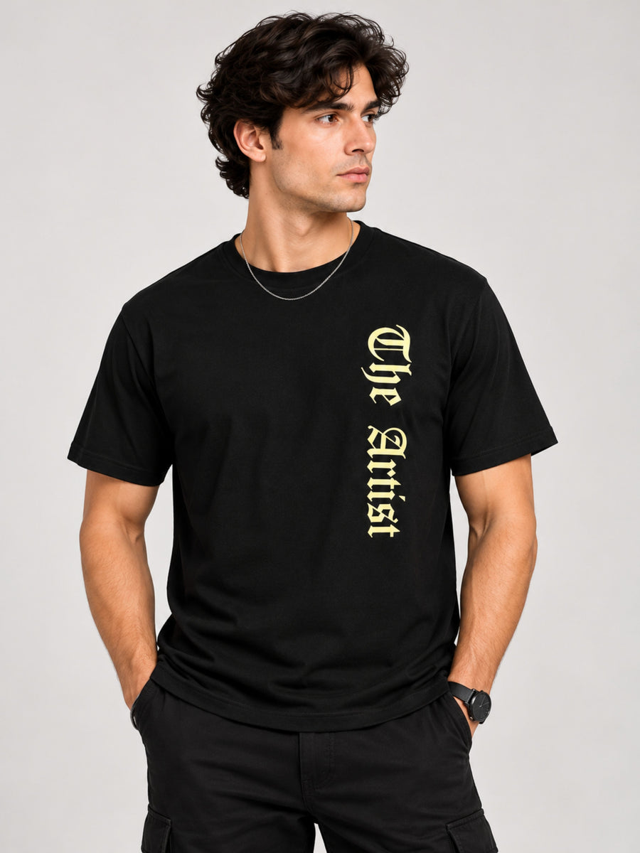 OFFBEAT The Artist, Lets Create - Black t-shirt, front view