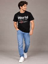 OFFBEAT The World Is Full Of Nuts I'm One Exception!! - Black t-shirt, lifestyle view