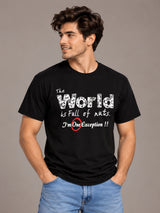 OFFBEAT The World Is Full Of Nuts I'm One Exception!! - Black t-shirt, right view