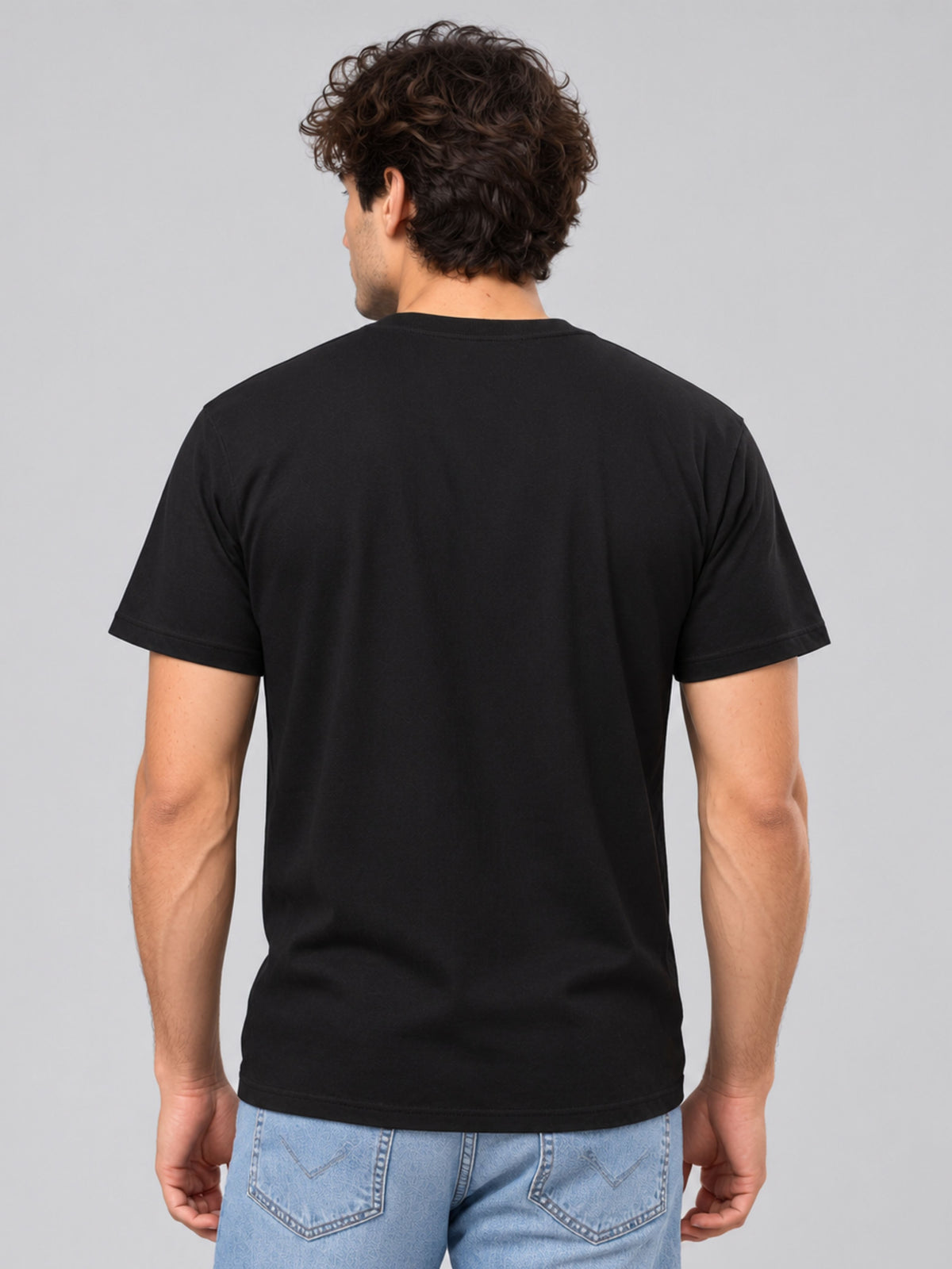 My Thinking Cap Is Always On black t-shirt by Offbeat, back view