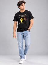 I May Not Always Be Right, But I Am Never Wrong black t-shirt by Offbeat, worn by a model