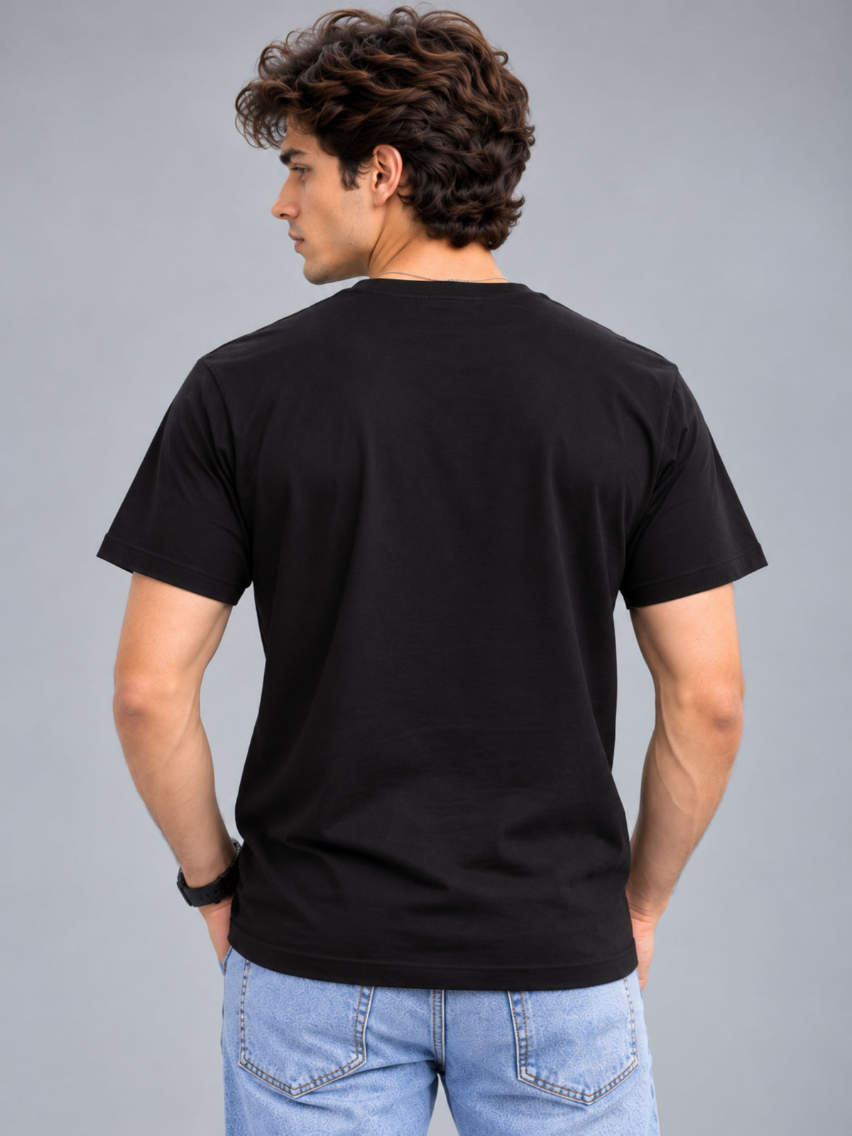 It Takes More Energy black t-shirt by Offbeat, back view
