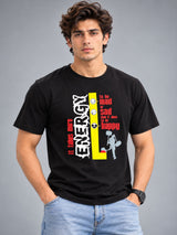 It Takes More Energy black t-shirt by Offbeat, front view