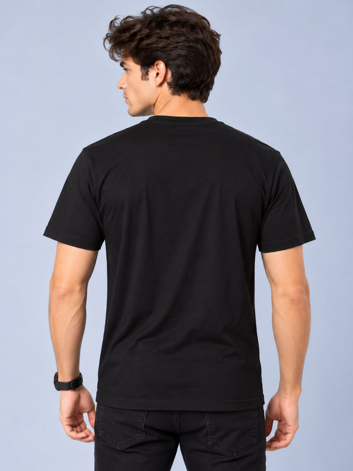 OFFBEAT Guitar - Black t-shirt, back view