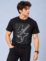 OFFBEAT Guitar - Black t-shirt, left view