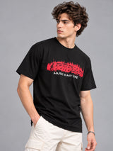 Music Is My Life black t-shirt by Offbeat, right side