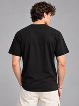 Embossed Ganesha black t-shirt by Offbeat, back view
