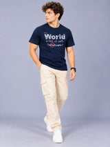 OFFBEAT The World Is Full Of Nuts I'm One Exception!! - Navy Blue t-shirt, lifestyle view