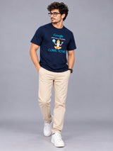 OFFBEAT Google Doesn't Have All The Answers Come To Me - Navy Blue t-shirt, lifestyle view