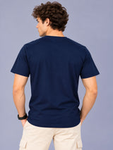 OFFBEAT No Machine Can Read This Barcode As I Am Priceless! - Navy Blue t-shirt, back view