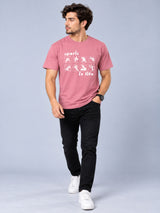 OFFBEAT Sports Is Life - Mauve t-shirt, lifestyle view