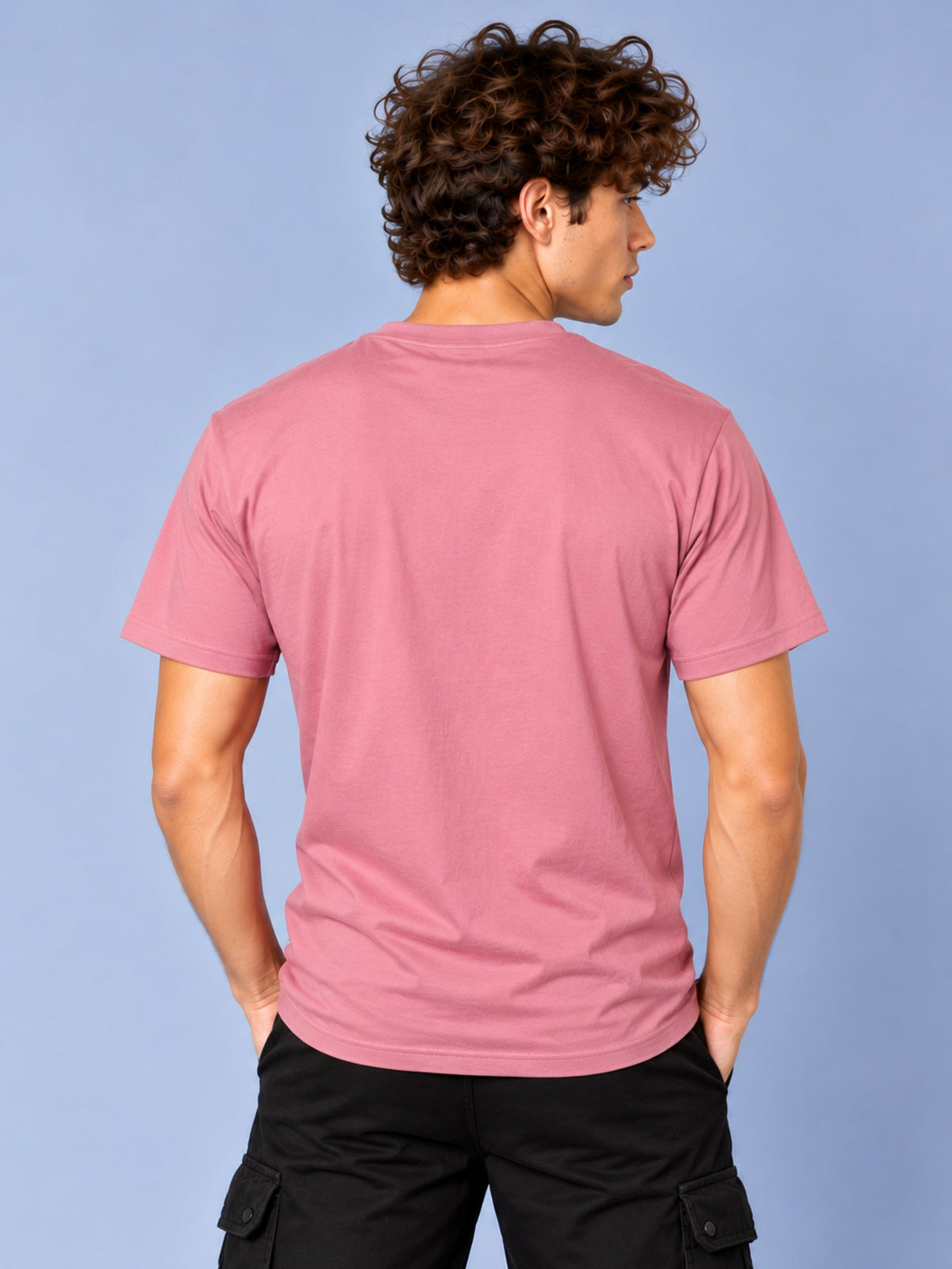 OFFBEAT Think Differently - Mauve t-shirt, back view