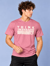 OFFBEAT Think Differently - Mauve t-shirt, left view