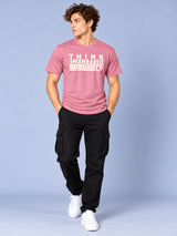 OFFBEAT Think Differently - Mauve t-shirt, lifestyle view
