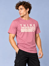 OFFBEAT Think Differently - Mauve t-shirt, right view