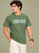 OFFBEAT Attitude - Olive Green t-shirt, right view