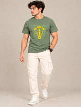 OFFBEAT Living Life Is An Adventure. - Olive Green t-shirt, lifestyle view