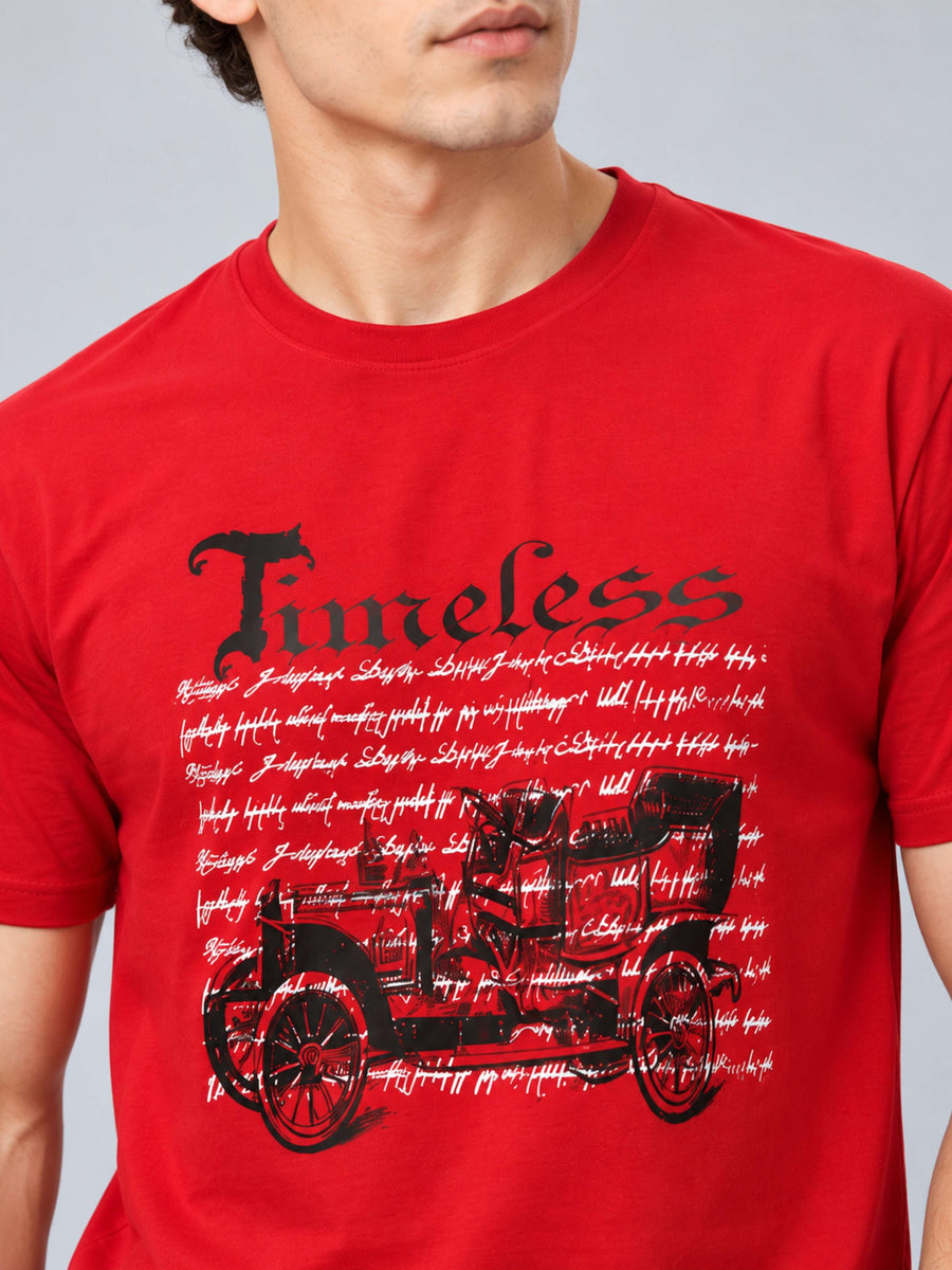 OFFBEAT Timeless - Red t-shirt, focused view