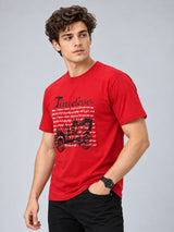 OFFBEAT Timeless - Red t-shirt, left view
