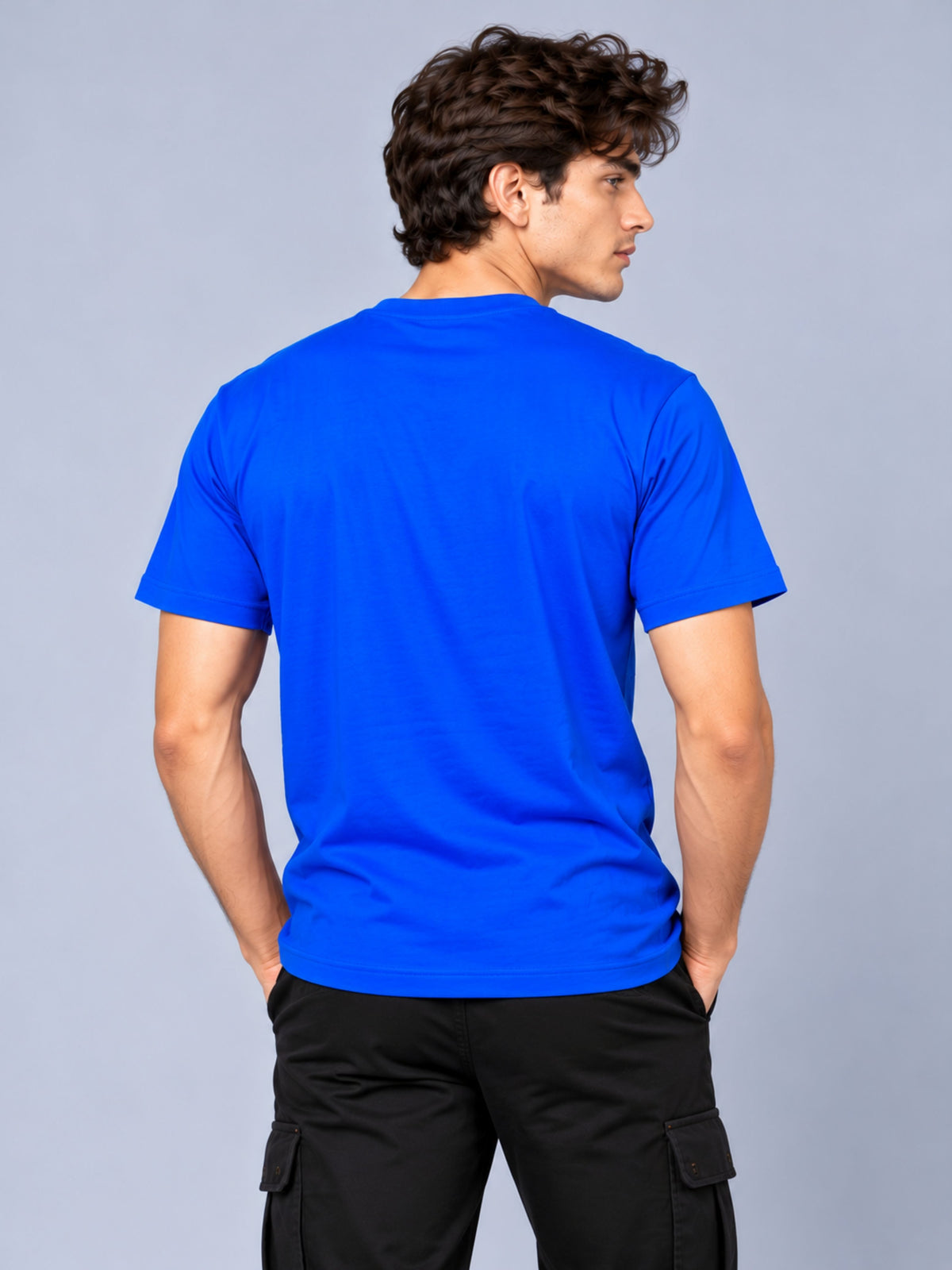 OFFBEAT Life Is… To Keep One's Mouth Shut, When It's Vital - Royal Blue t-shirt, back view