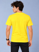 OFFBEAT Addicted. - Golden Yellow t-shirt, back view