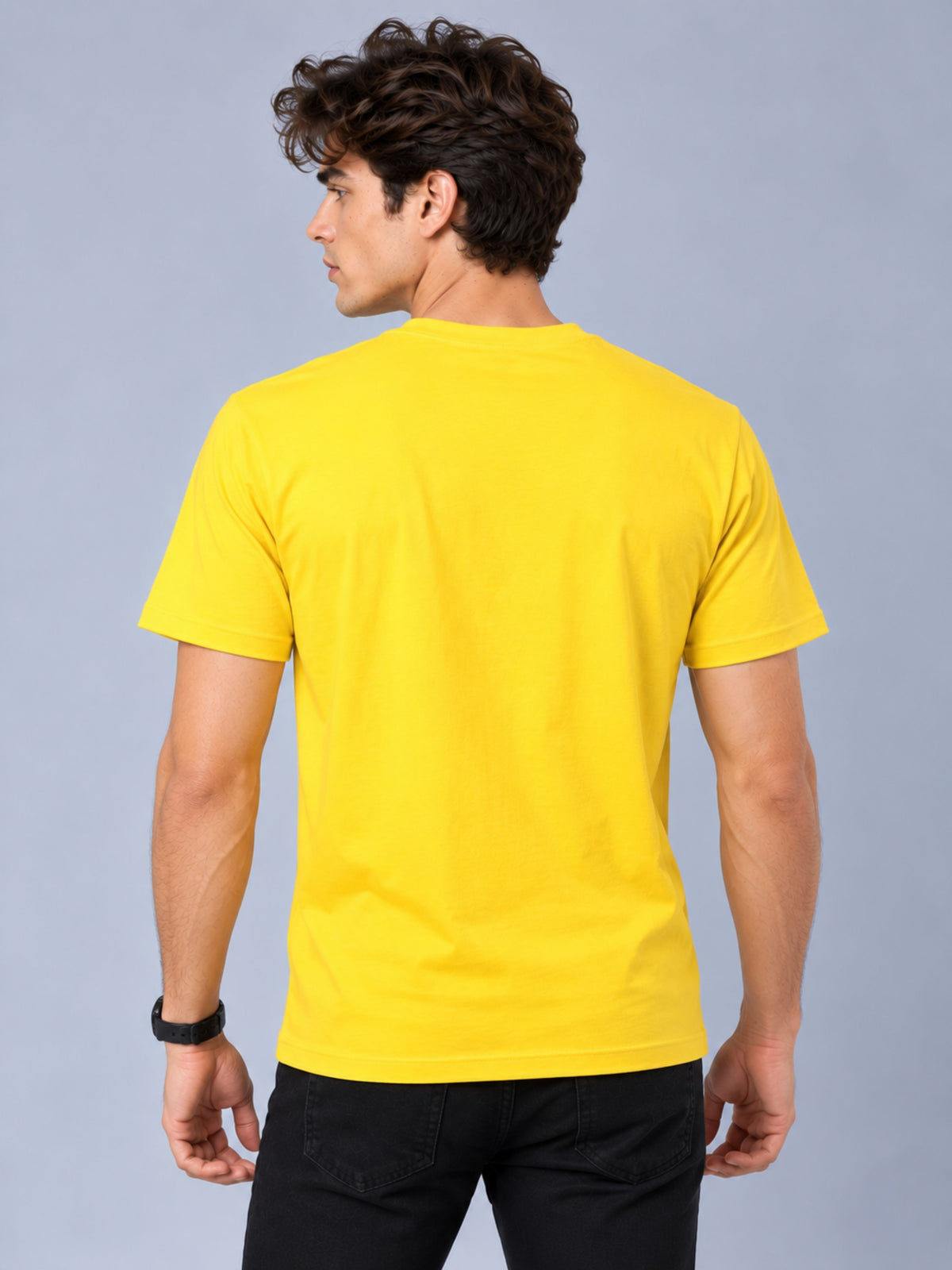 OFFBEAT Every Dog Has His Day - Golden Yellow t-shirt, back view