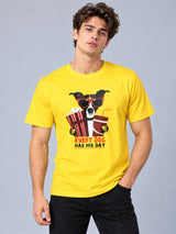 OFFBEAT Every Dog Has His Day - Golden Yellow t-shirt, front view