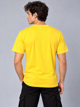OFFBEAT Holiday Workout… And Repeat - Golden Yellow t-shirt, back view
